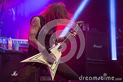 Zagreb, CROATIA - Mart 23, 2017: Children of Bodom, concert in T Editorial Stock Photo